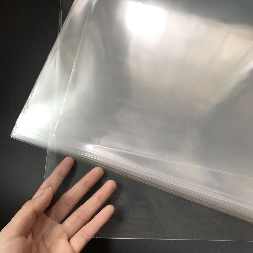 Record outer sleeves 50 pack – clear poly protection sleeves for 12 inch vinyl record jackets