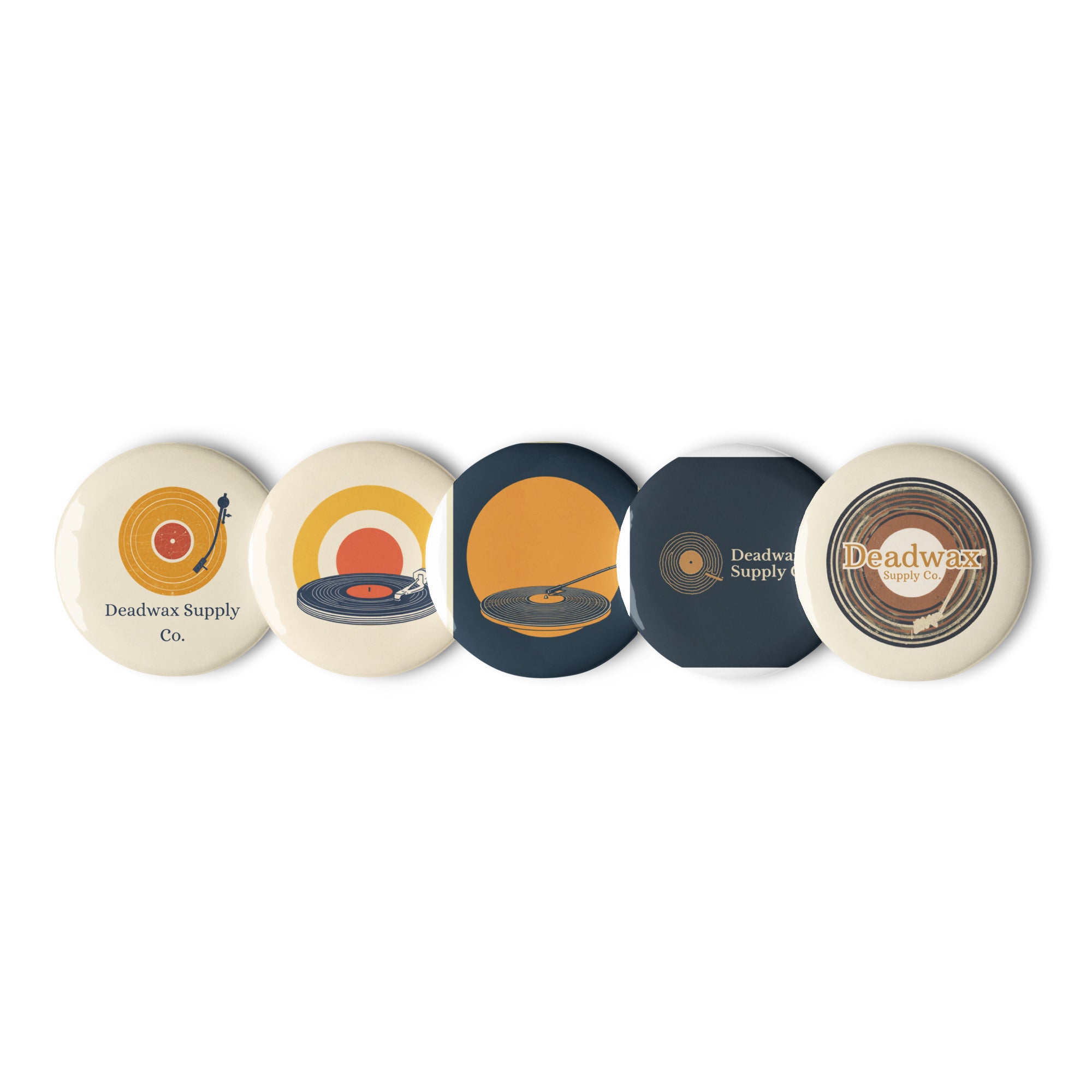 Deadwax Enamel Pin – vinyl record and tonearm hard enamel pin