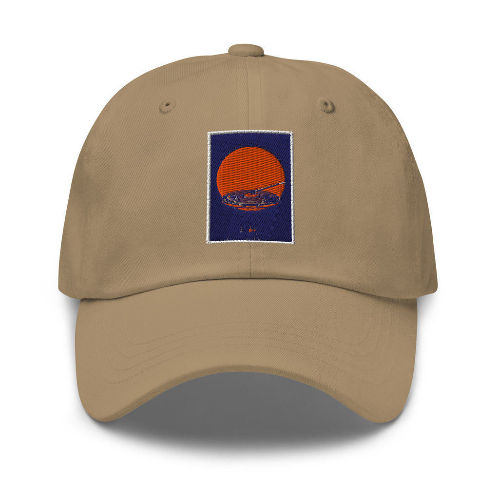 Deadwax Crate Digger Cap in khaki – embroidered vinyl record collector cap