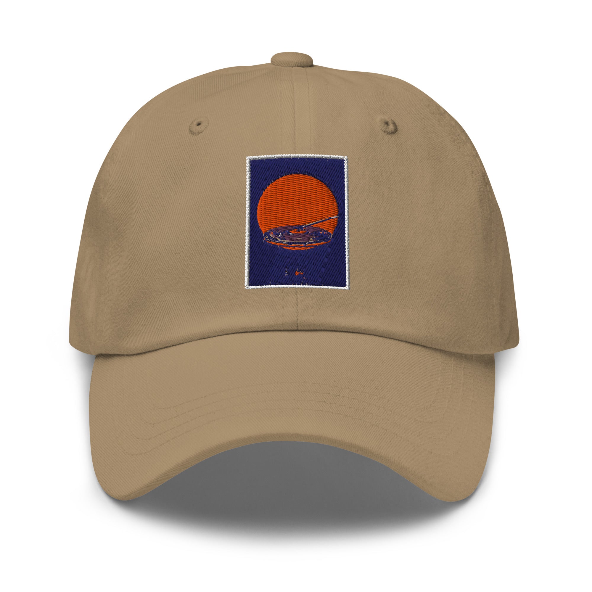 Deadwax Crate Digger Cap in khaki – embroidered vinyl record collector cap