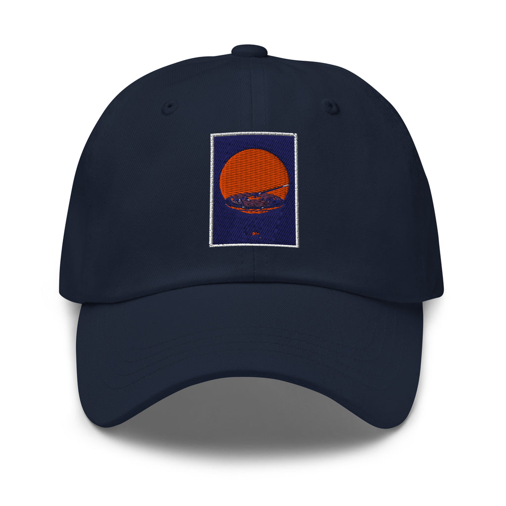 Deadwax Crate Digger Cap in navy – embroidered vinyl record collector cap