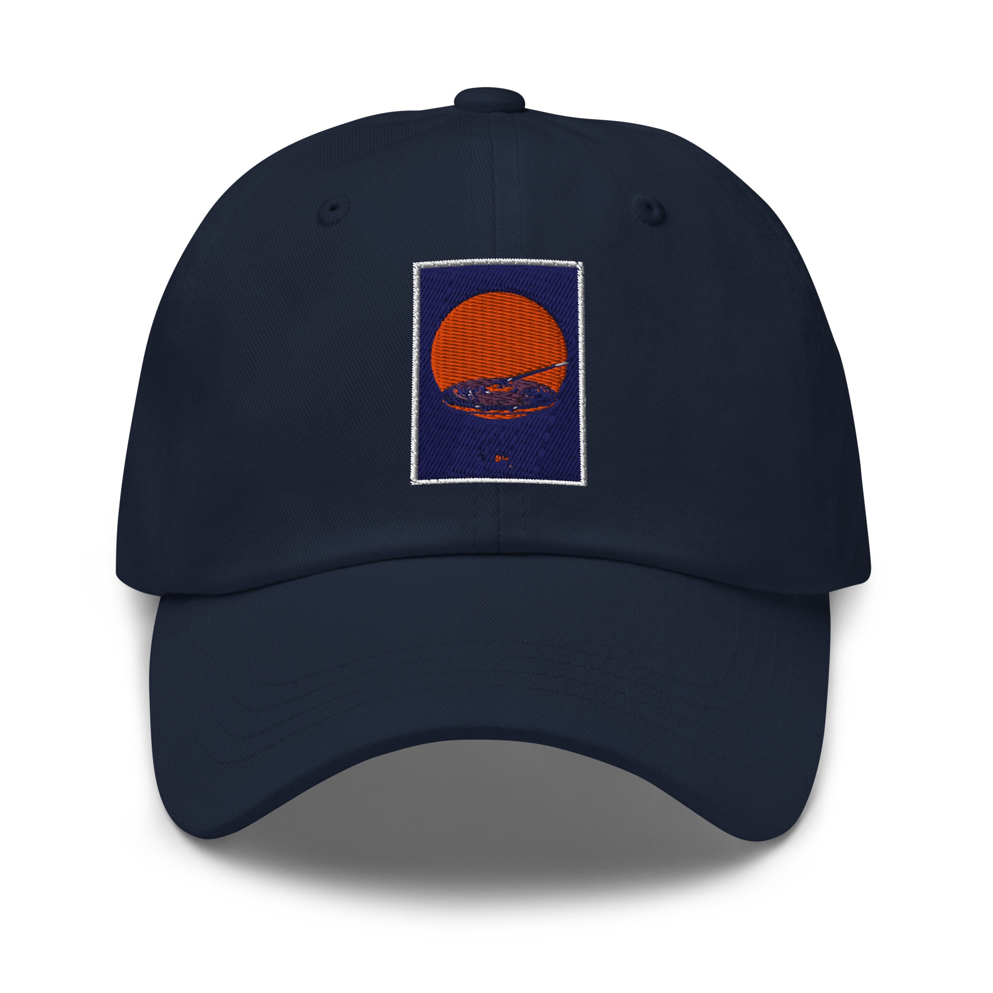 Deadwax Crate Digger Cap in navy – embroidered vinyl record collector cap