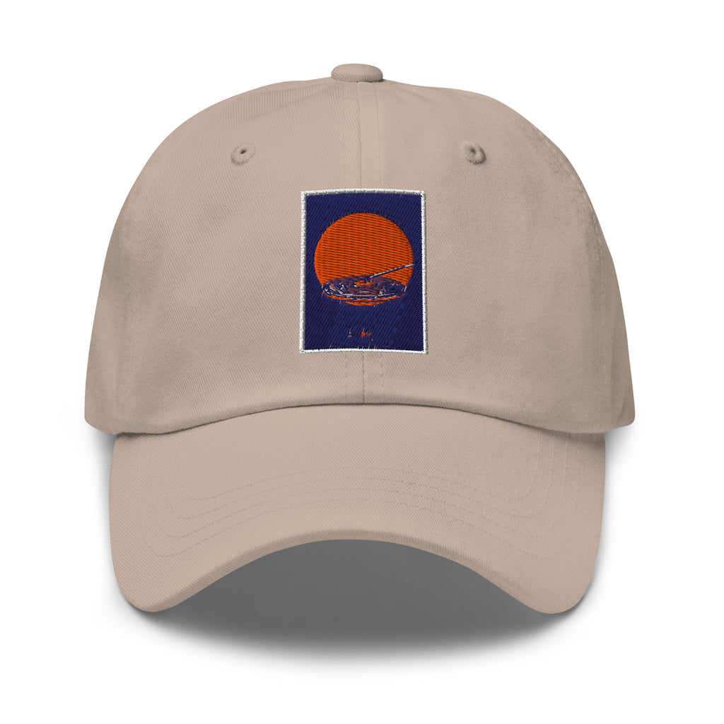 Deadwax Crate Digger Cap in stone – embroidered vinyl record collector cap