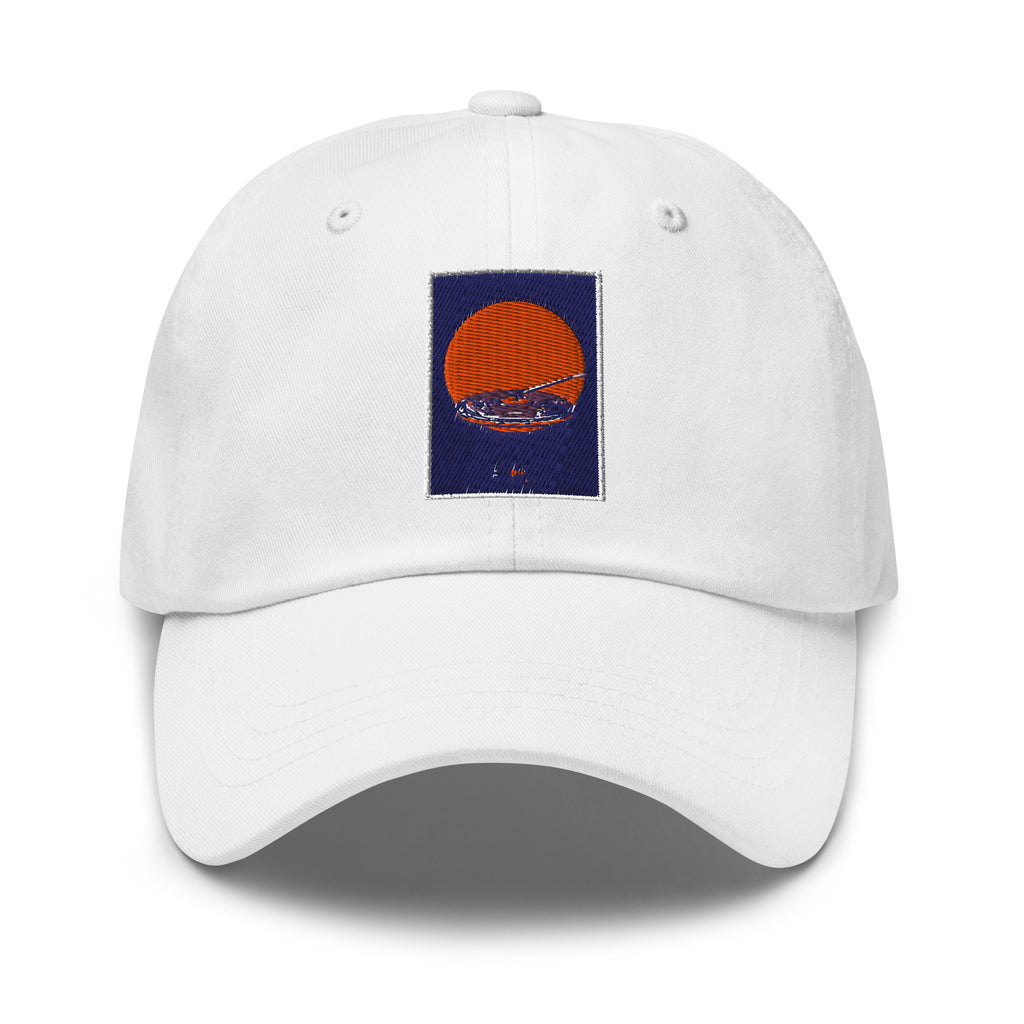 Deadwax Crate Digger Cap in white – embroidered vinyl record collector cap