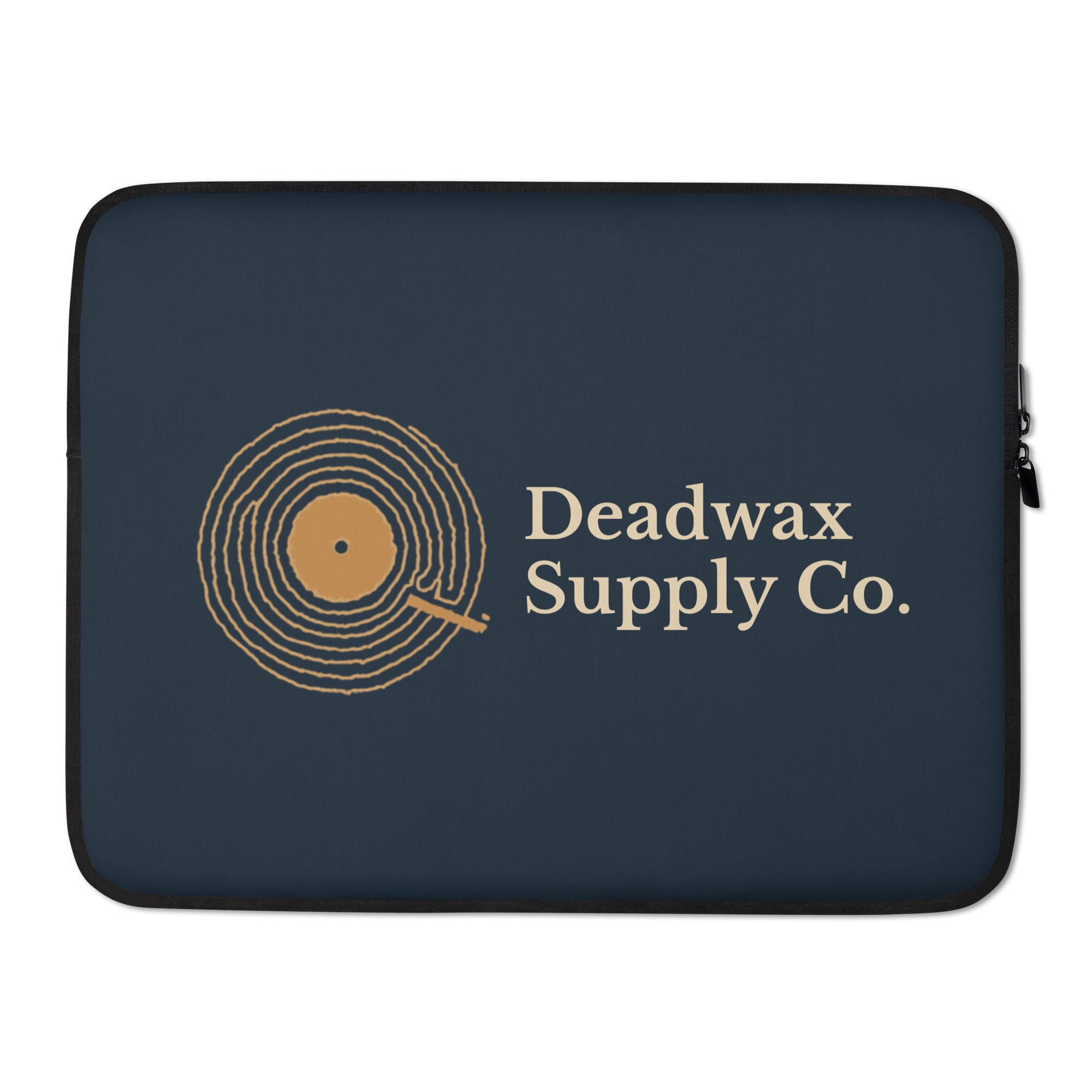 Deadwax Tonearm Laptop Sleeve, 15 inch – padded laptop sleeve with vinyl record logo