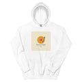 Deadwax Tonearm Hoodie in white – vinyl record collector hoodie with tonearm and record logo