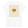 Deadwax Tonearm Tee in white – vinyl record collector t-shirt with tonearm and record logo